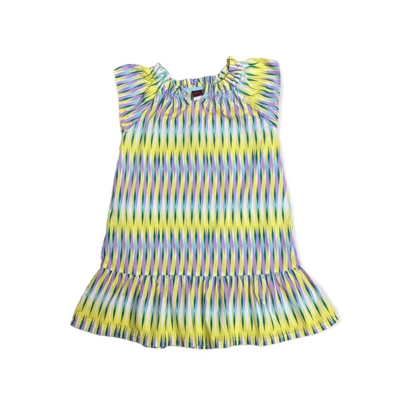 SALE Tea Collection Cap Sleeve Geometric Print Dress Girl’s Size 4  [K96] - Picture 1 of 3